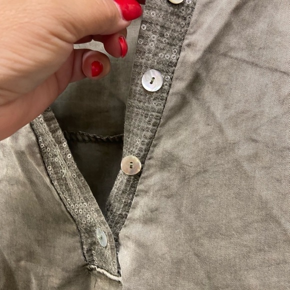 Olive tunic dress special top or dress‎ sequins - tag missing - Picture 8 of 9